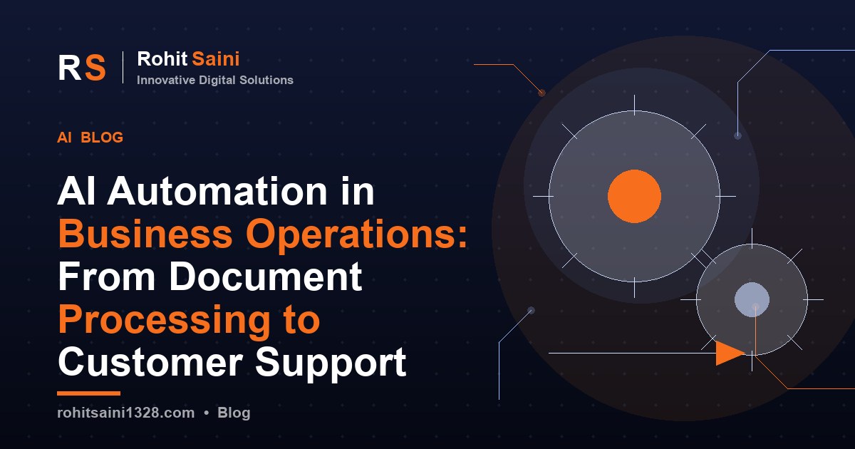 AI Automation in Business Operations: From Document Processing to Customer Support