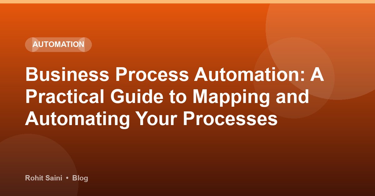 Business Process Automation: A Practical Guide to Mapping and Automating Your Processes