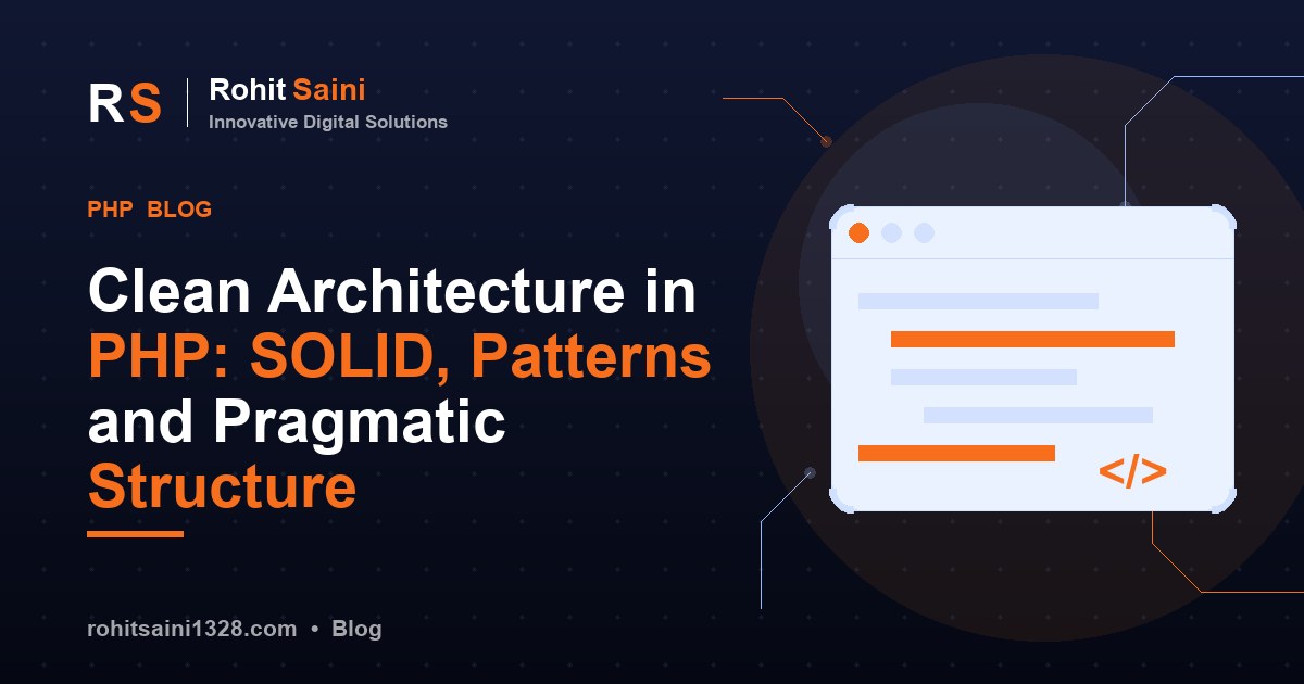 Clean Architecture in PHP: SOLID, Patterns and Pragmatic Structure