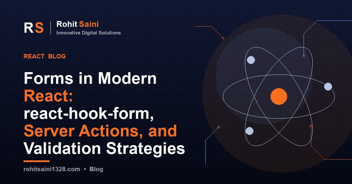 Forms in Modern React: react-hook-form, Server Actions, and Validation Strategies