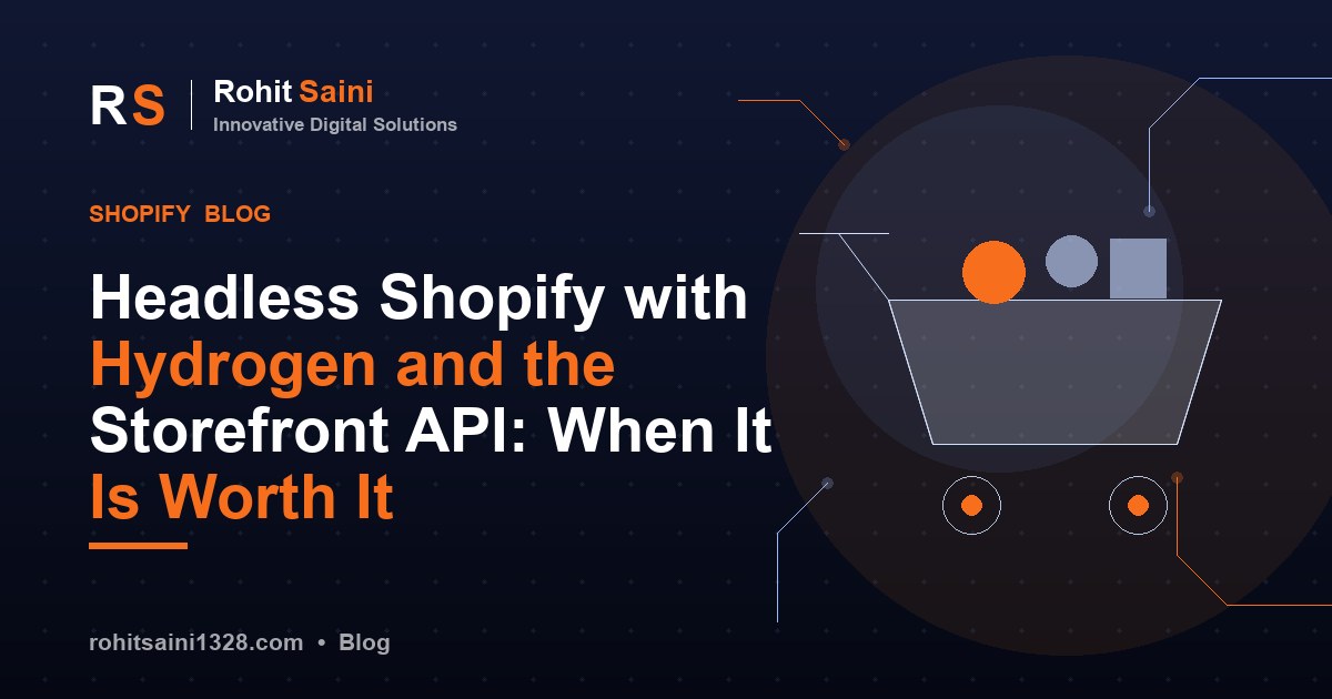 Headless Shopify with Hydrogen and the Storefront API: When It Is Worth It