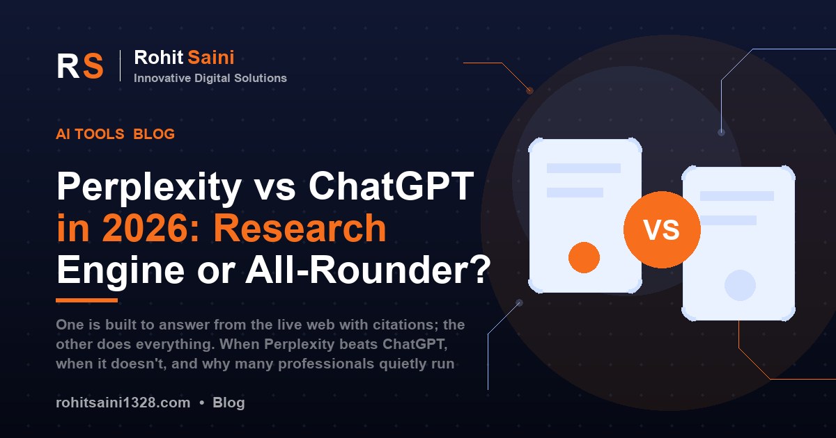 Perplexity vs ChatGPT in 2026: Research Engine or All-Rounder?