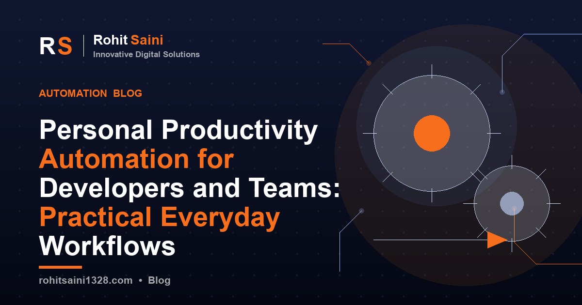 Personal Productivity Automation for Developers and Teams: Practical Everyday Workflows