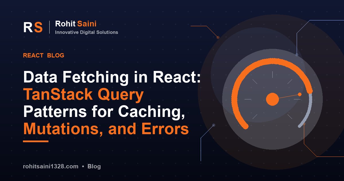 Data Fetching in React: TanStack Query Patterns for Caching, Mutations, and Errors