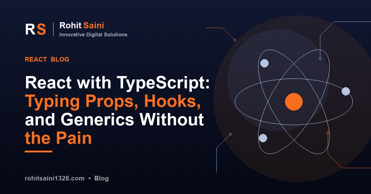 React with TypeScript: Typing Props, Hooks, and Generics Without the Pain