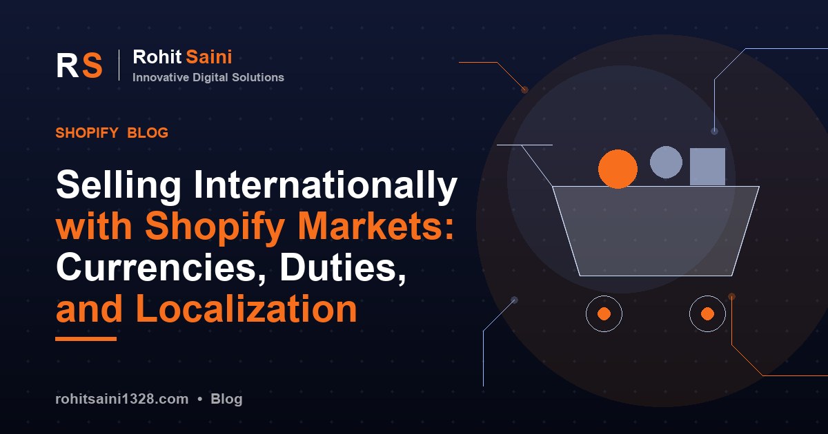 Selling Internationally with Shopify Markets: Currencies, Duties, and Localization