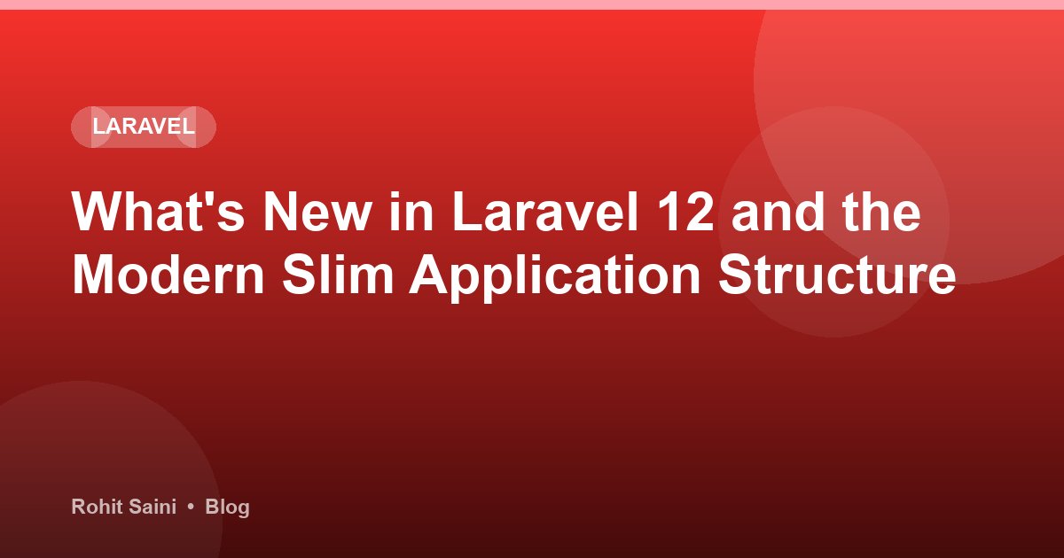 What's New in Laravel 12 and the Modern Slim Application Structure
