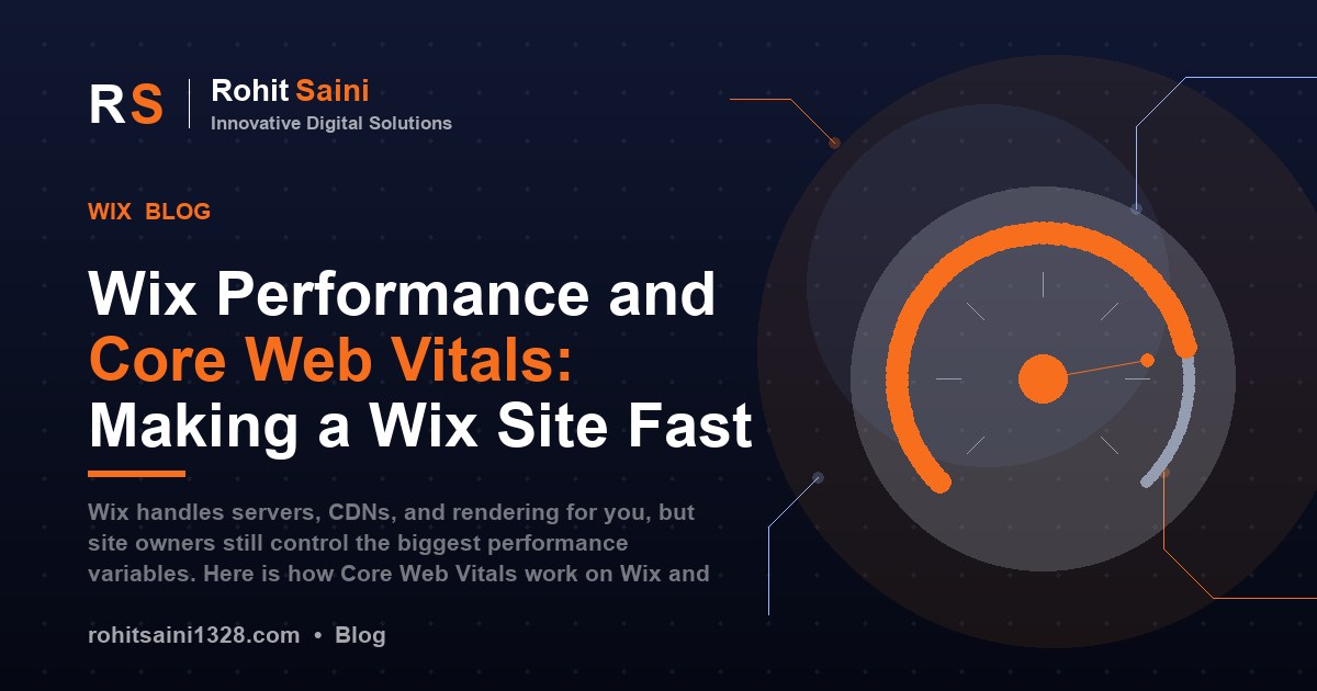 Wix Performance and Core Web Vitals: Making a Wix Site Fast