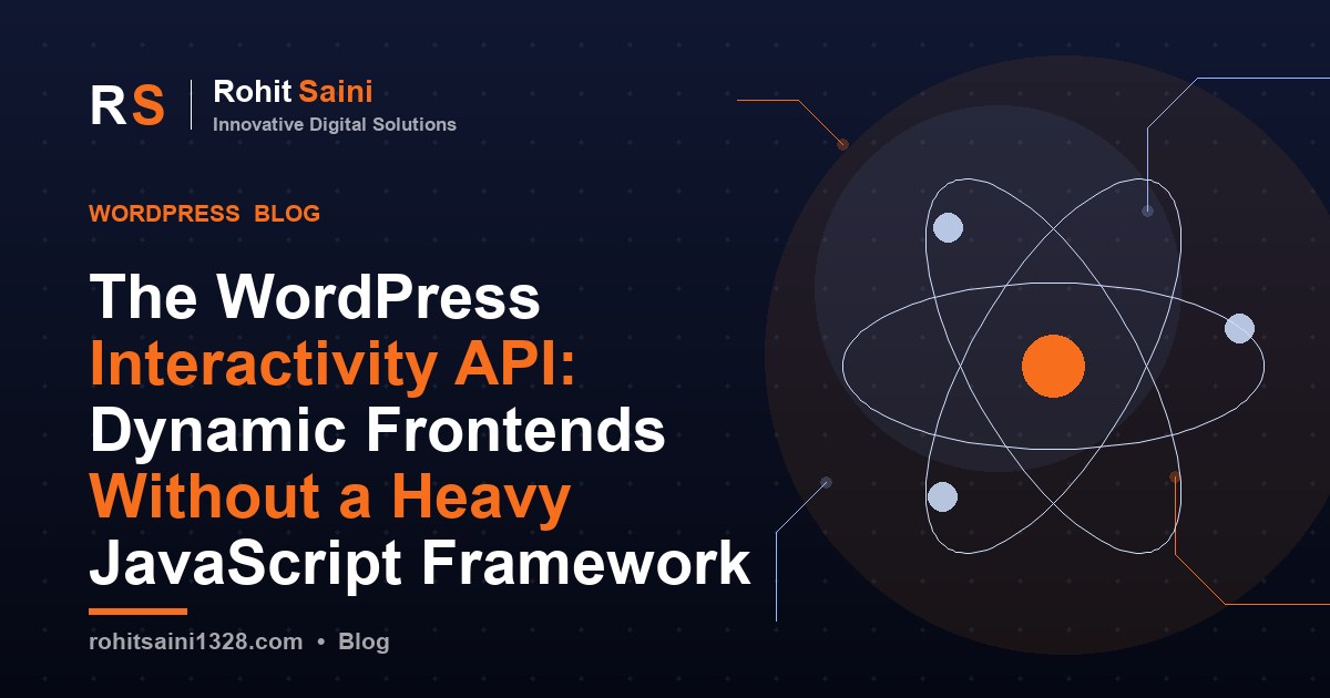 The WordPress Interactivity API: Dynamic Frontends Without a Heavy JavaScript Framework