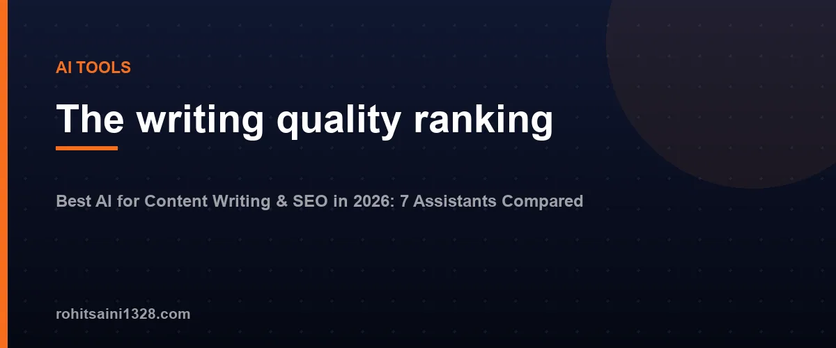 The writing quality ranking — Best AI for Content Writing & SEO in 2026: 7 Assistants Compared