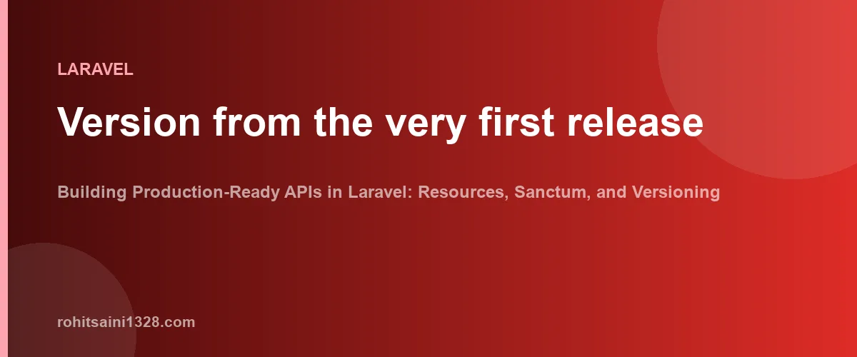 Version from the very first release — Building Production-Ready APIs in Laravel: Resources, Sanctum, and Versioning