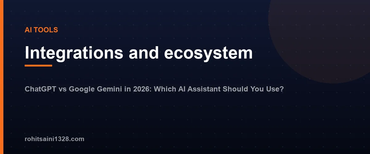 Integrations and ecosystem — ChatGPT vs Google Gemini in 2026: Which AI Assistant Should You Use?