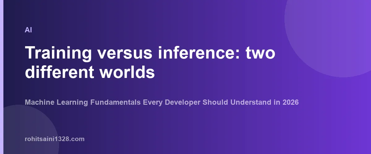Training versus inference: two different worlds — Machine Learning Fundamentals Every Developer Should Understand in 2026