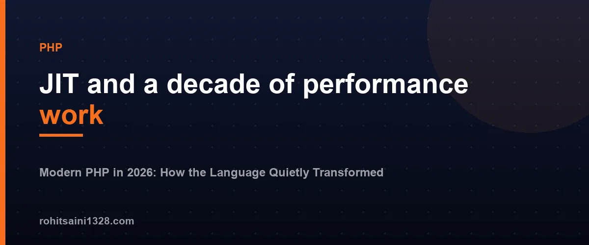 JIT and a decade of performance work β Modern PHP in 2026: How the Language Quietly Transformed