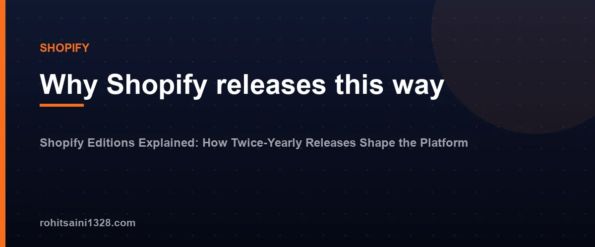 Why Shopify releases this way β Shopify Editions Explained: How Twice-Yearly Releases Shape the Platform