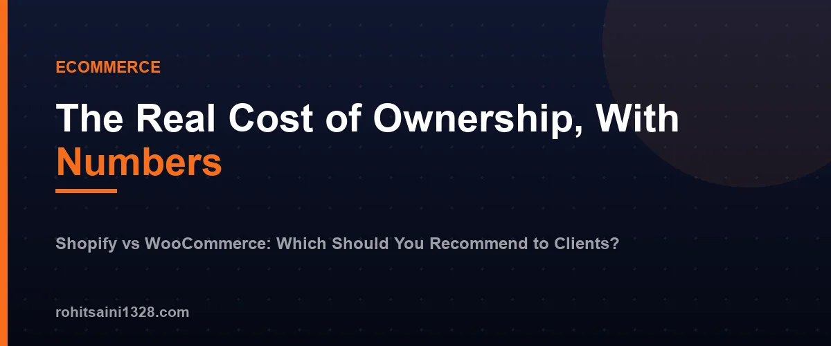 The Real Cost of Ownership, With Numbers β Shopify vs WooCommerce: Which Should You Recommend to Clients?
