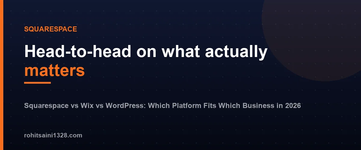Head-to-head on what actually matters โ Squarespace vs Wix vs WordPress: Which Platform Fits Which Business in 2026