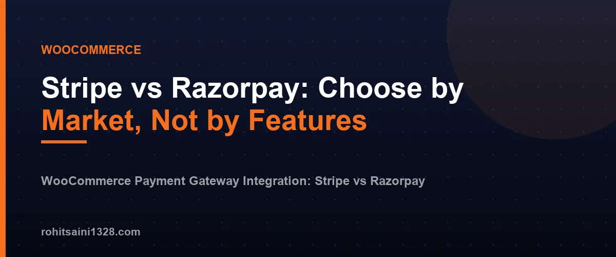 Stripe vs Razorpay: Choose by Market, Not by Features — WooCommerce Payment Gateway Integration: Stripe vs Razorpay